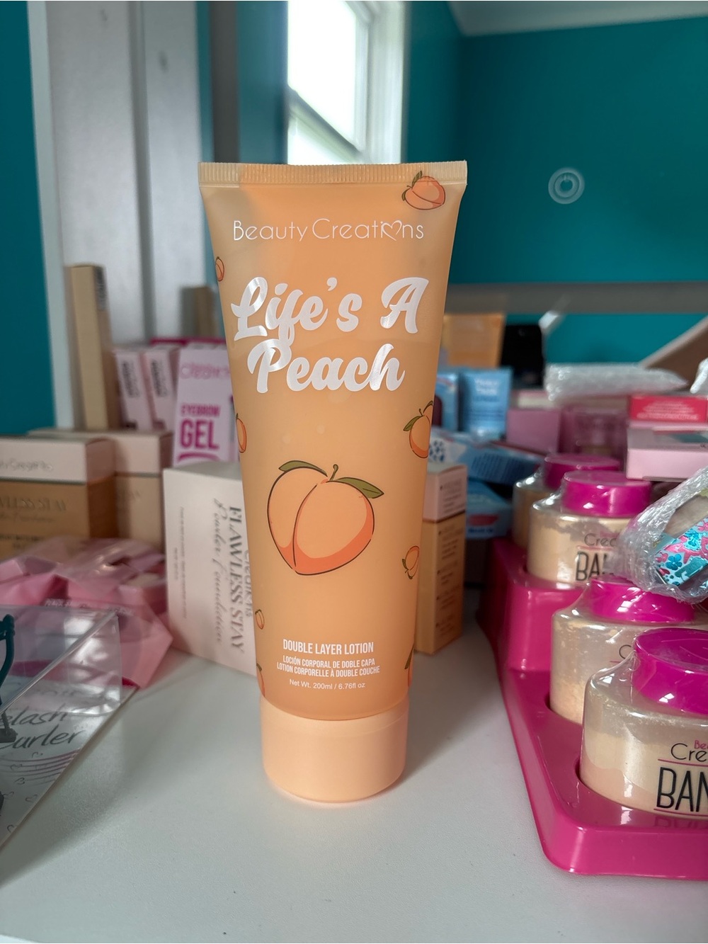 Beauty Creations Life's A Peach Lotion - Peach Orange Packaging